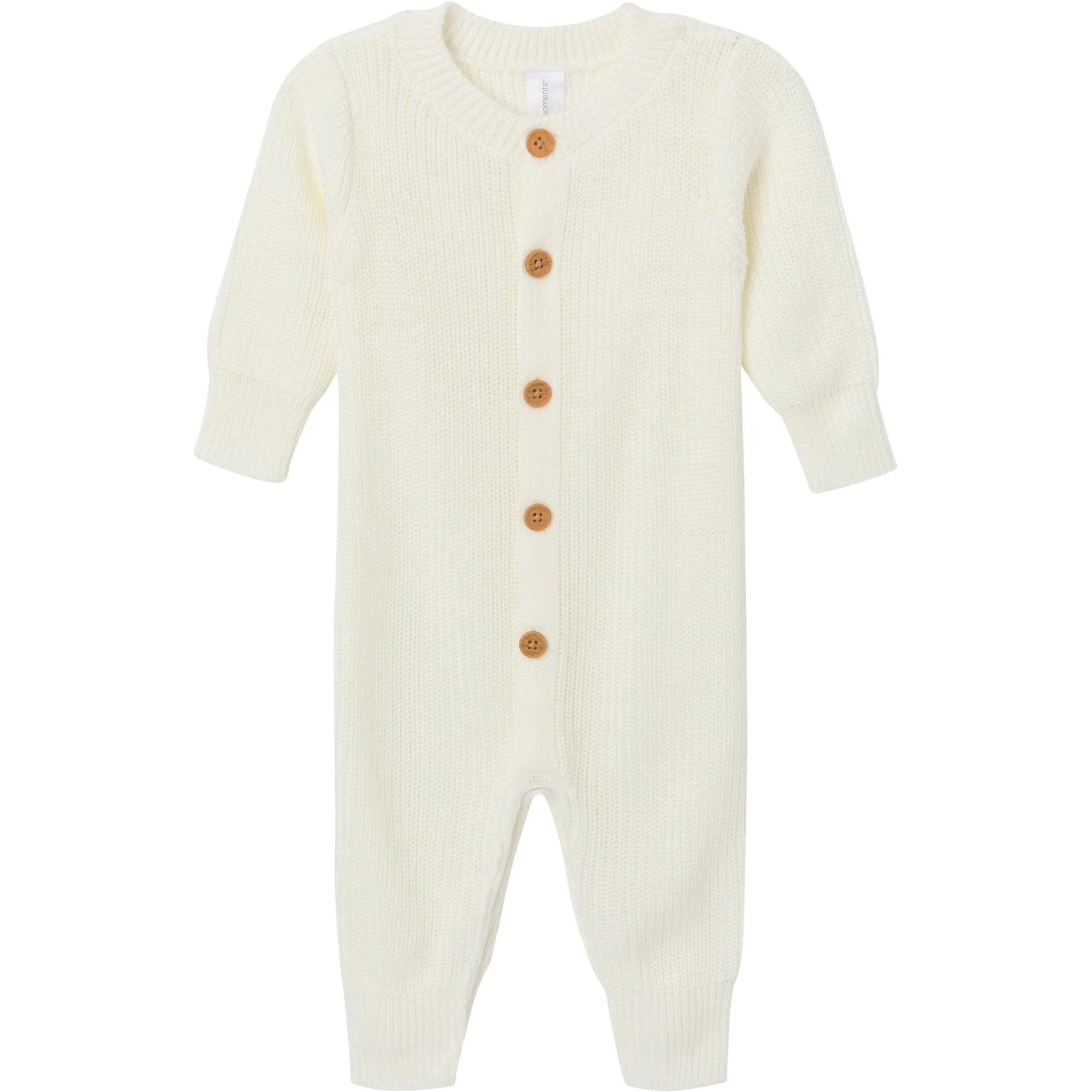 2-Piece Baby Neutral Ivory Sweater Romper & Hat Set