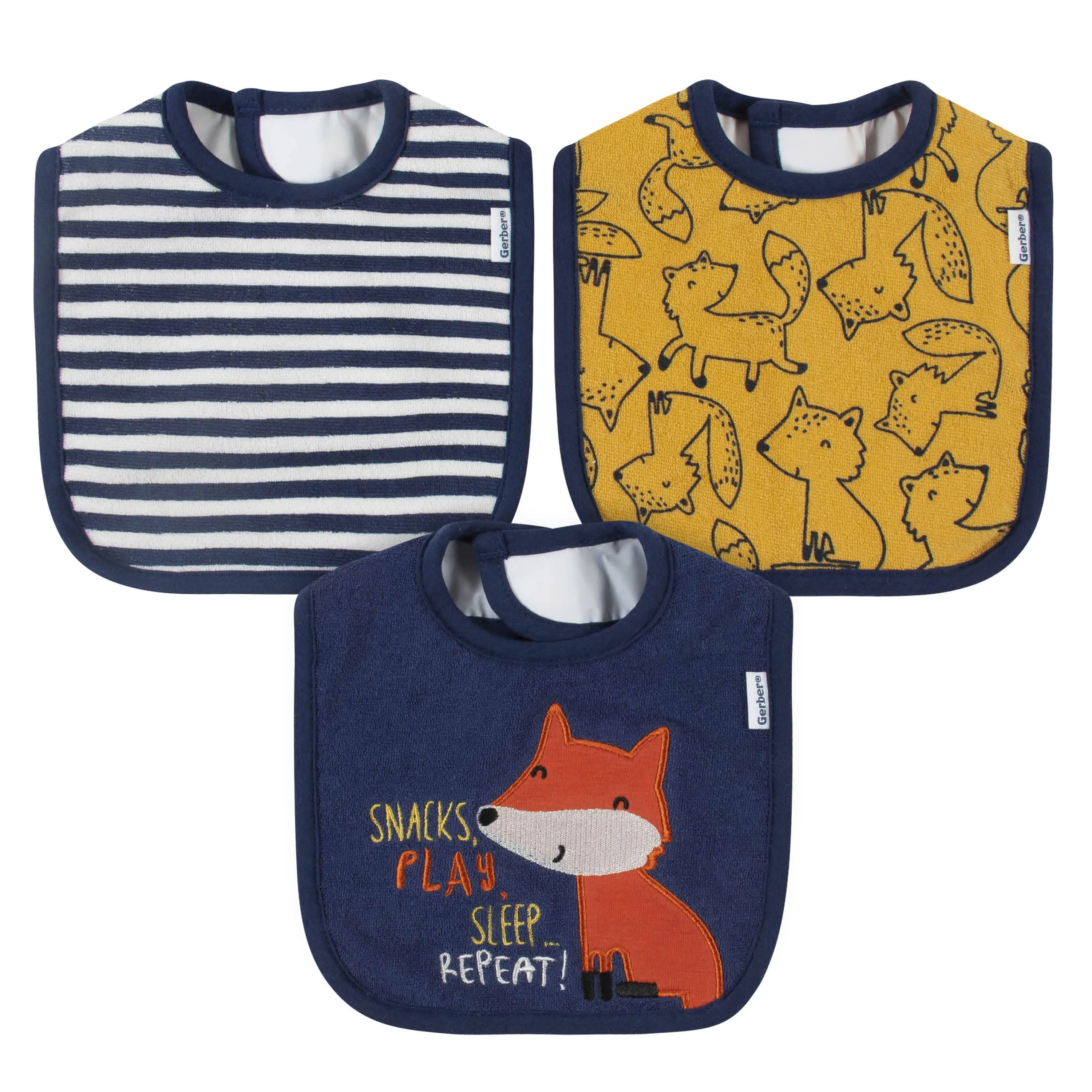 21-Piece Baby Boys Fox Terry Bib, Burpcloth, Mittens, Cap and Bootie Sock Set