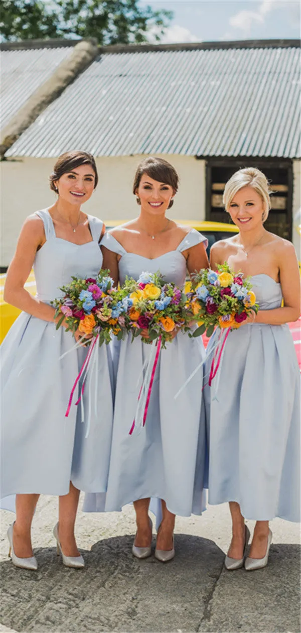 A-line Sweetheart Simple Cheap Short Bridesmaid Dresses, BD0608