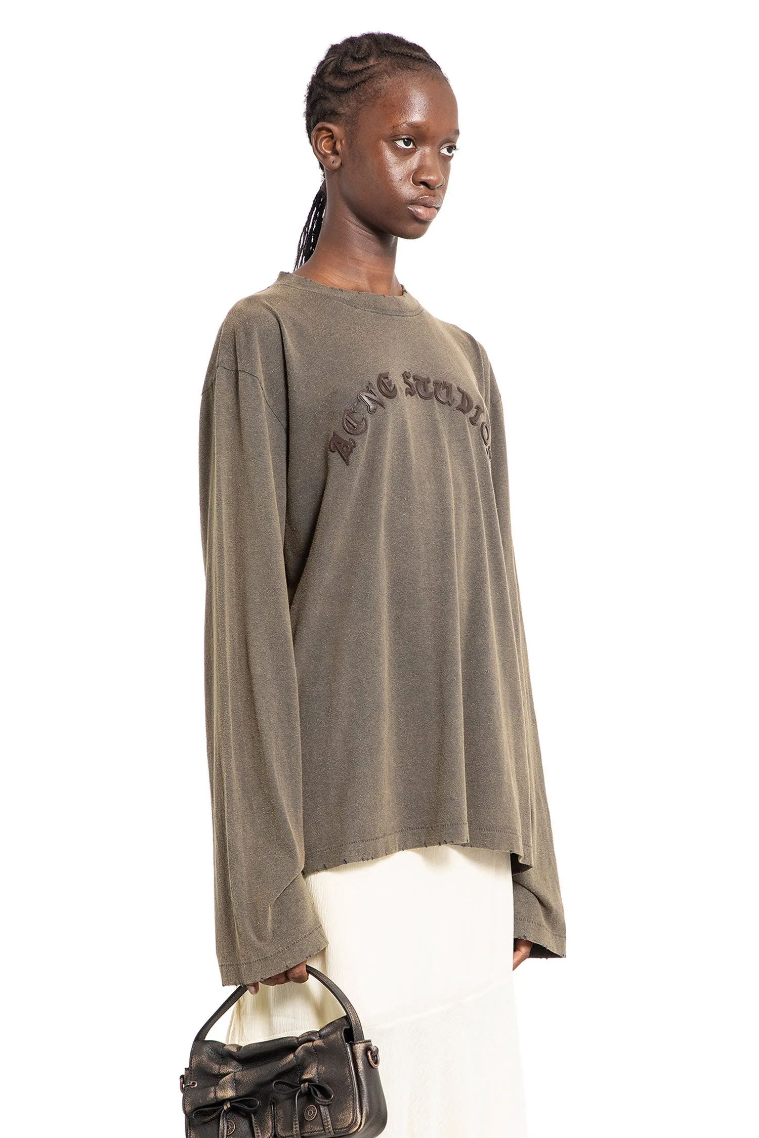 ACNE STUDIOS WOMAN BROWN SHIRTS