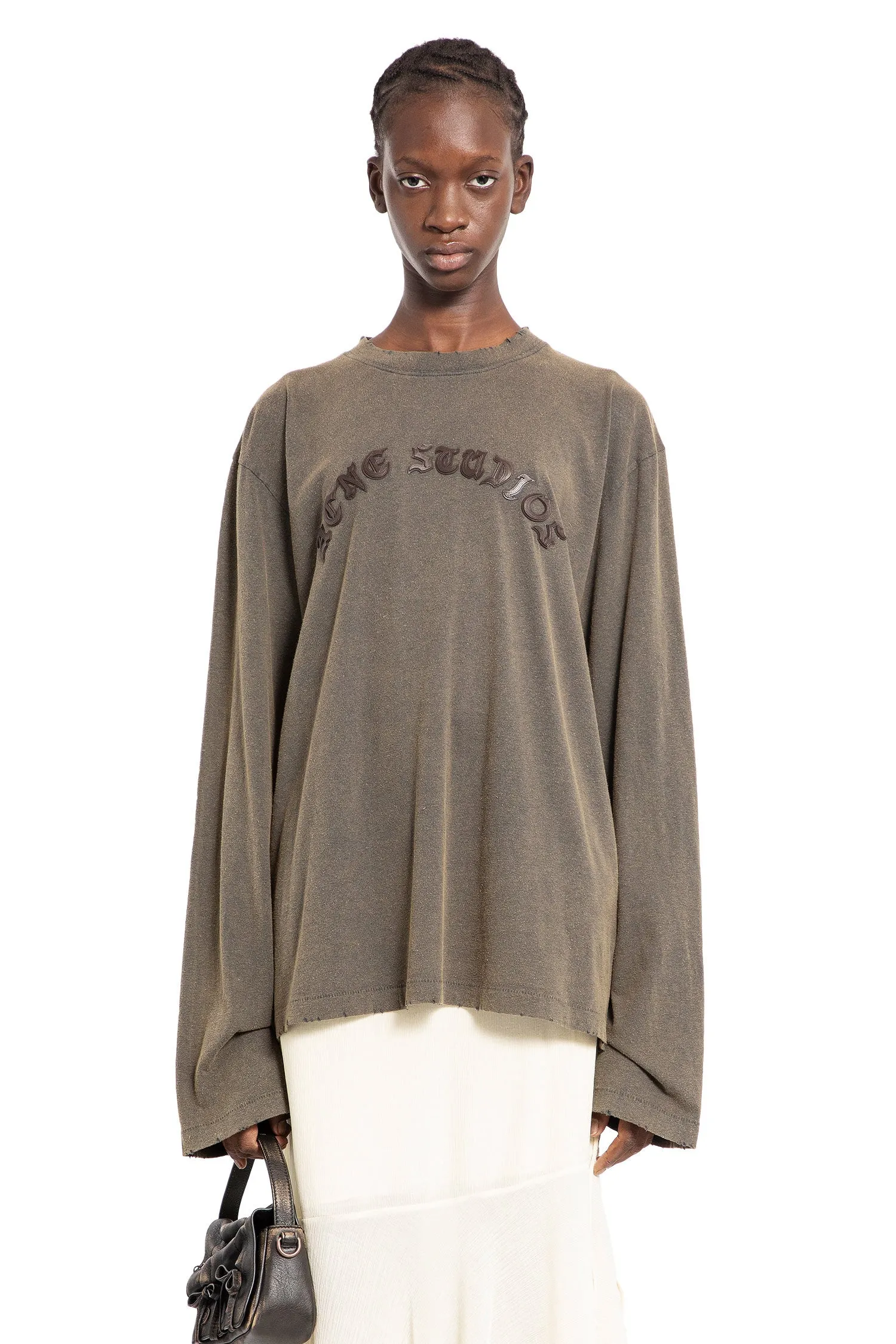 ACNE STUDIOS WOMAN BROWN SHIRTS