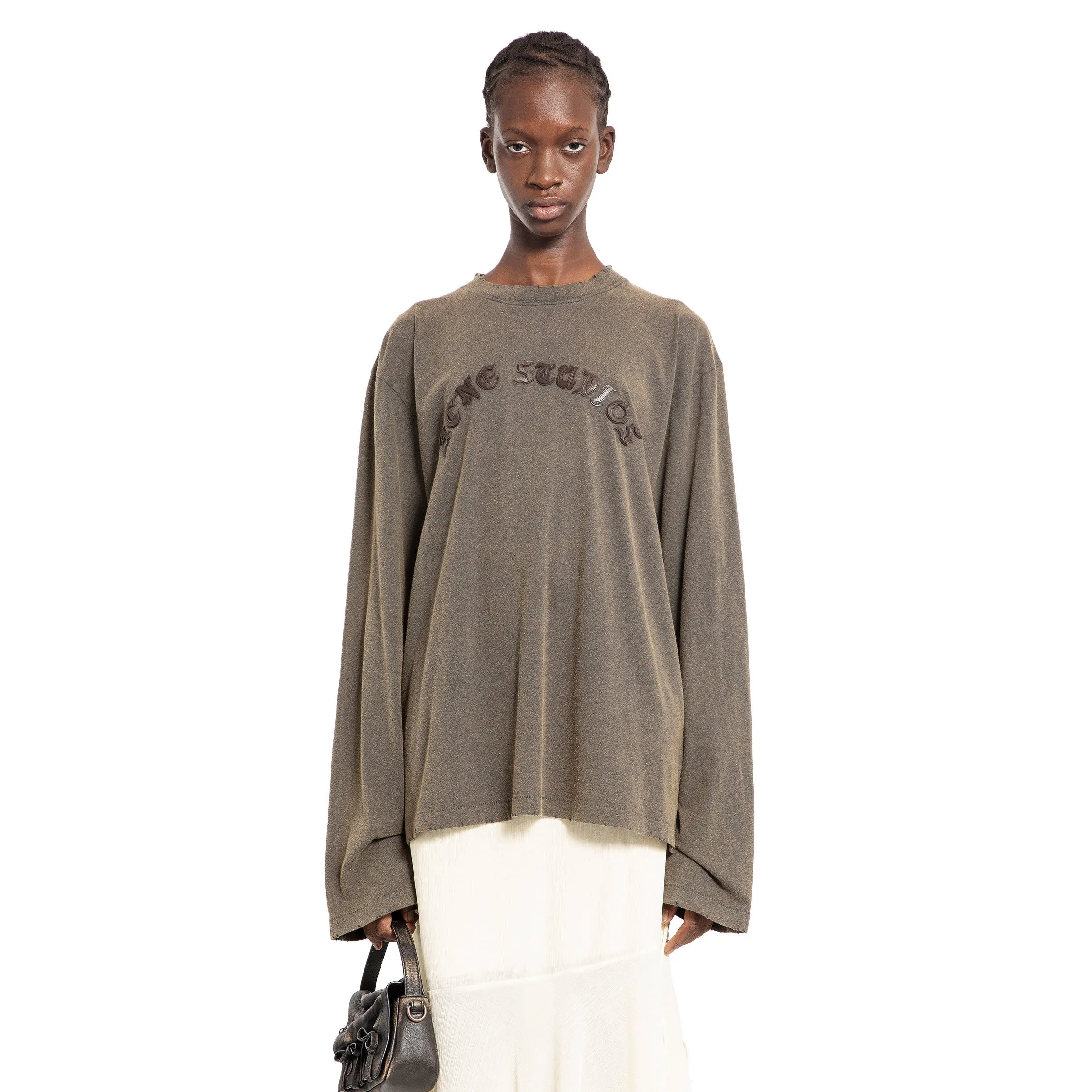 ACNE STUDIOS WOMAN BROWN SHIRTS