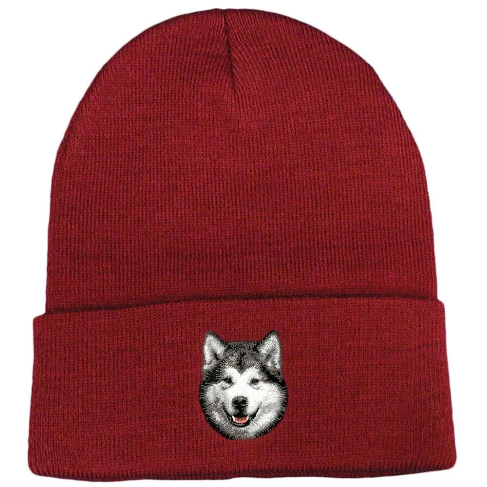 Alaskan Malamute Embroidered Beanies