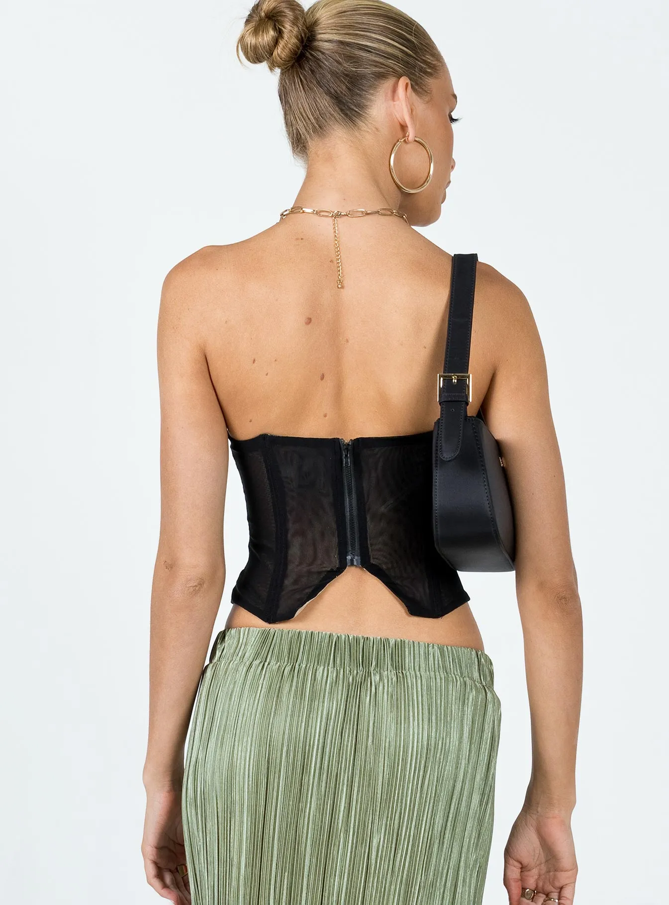 Azriel Strapless Bustier Black Low Impact