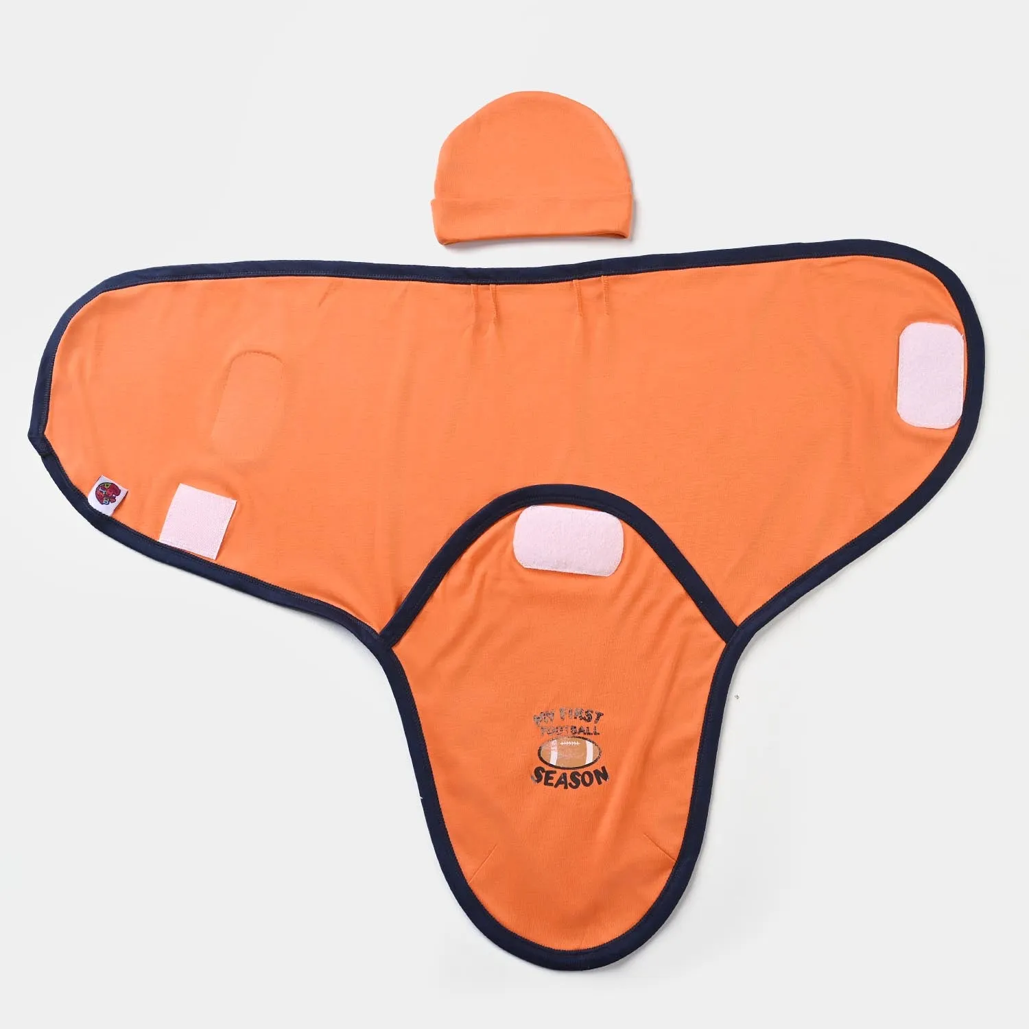 Baby Swaddle With Cap | ORANGE