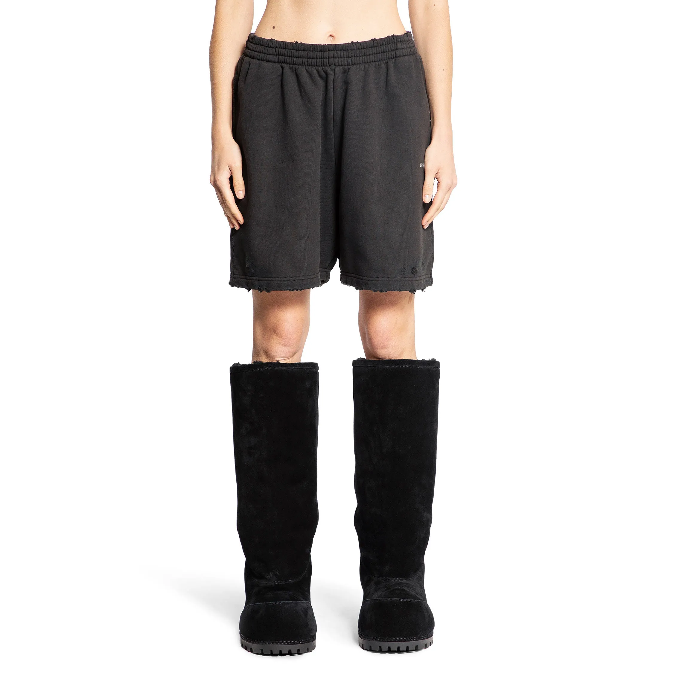 BALENCIAGA WOMAN BLACK SHORTS