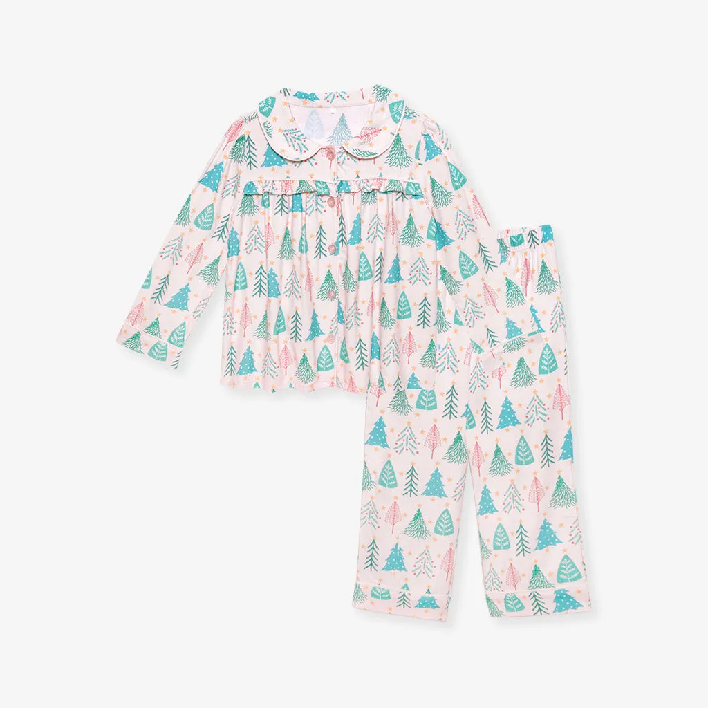 Balsam Flannelette Ruffled Pajama Set