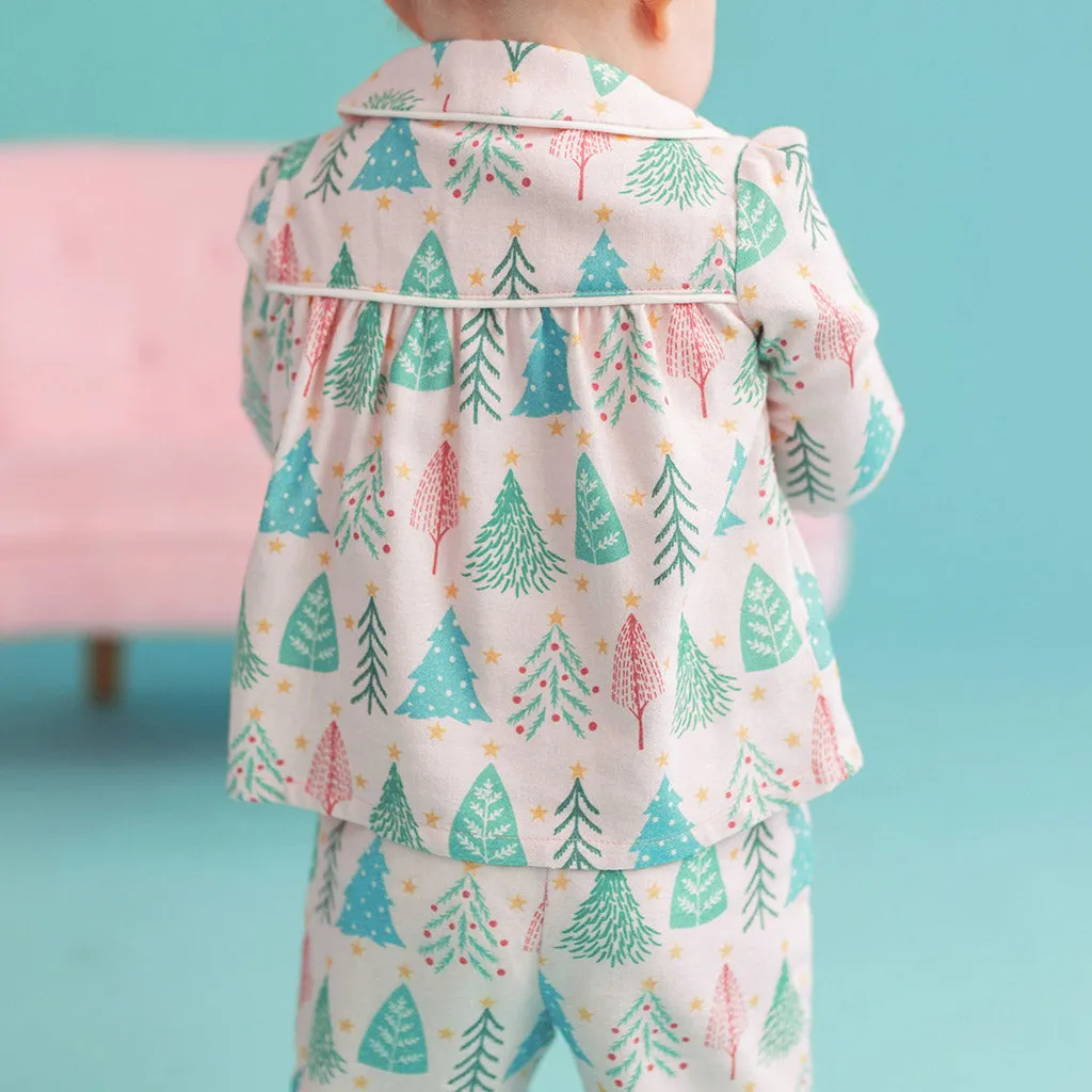 Balsam Flannelette Ruffled Pajama Set