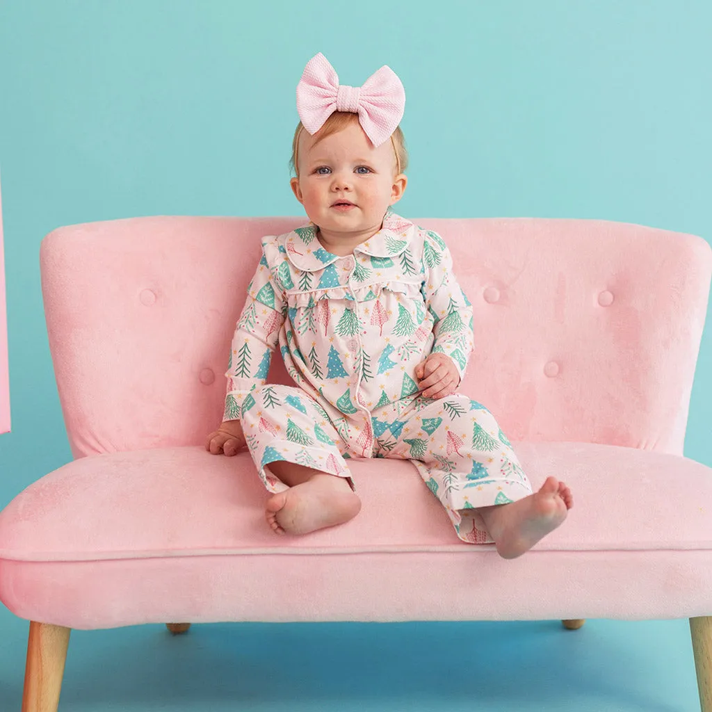 Balsam Flannelette Ruffled Pajama Set