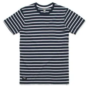 Black Sheep Staple Stripe Tee Navy - White