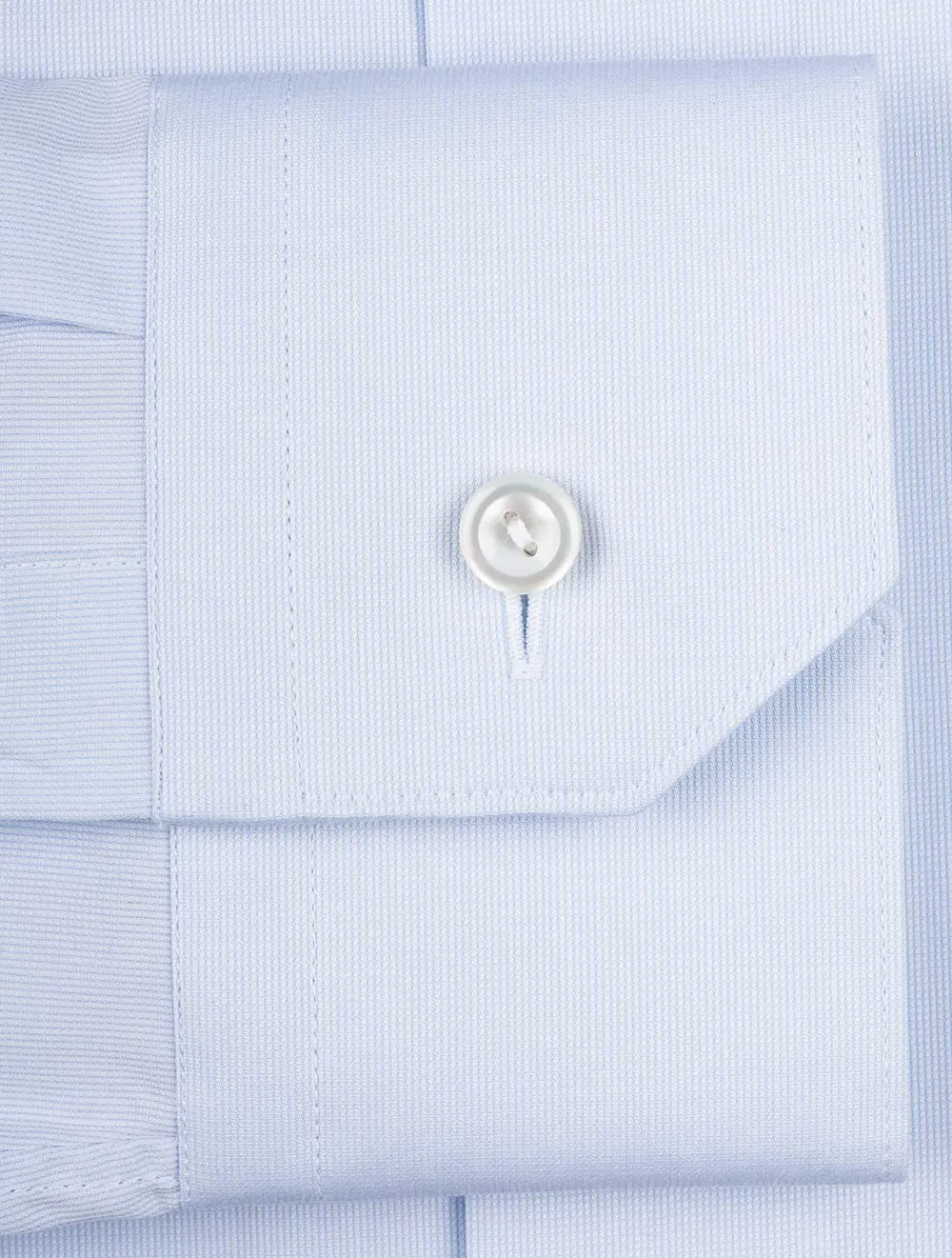 Blue Fine Pique Slim Shirt