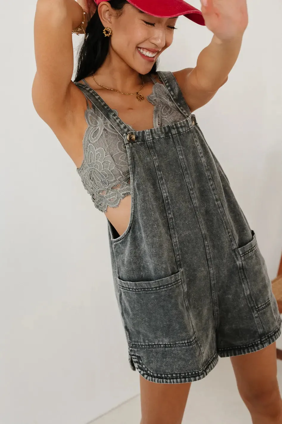 Boone Shortalls in Grey