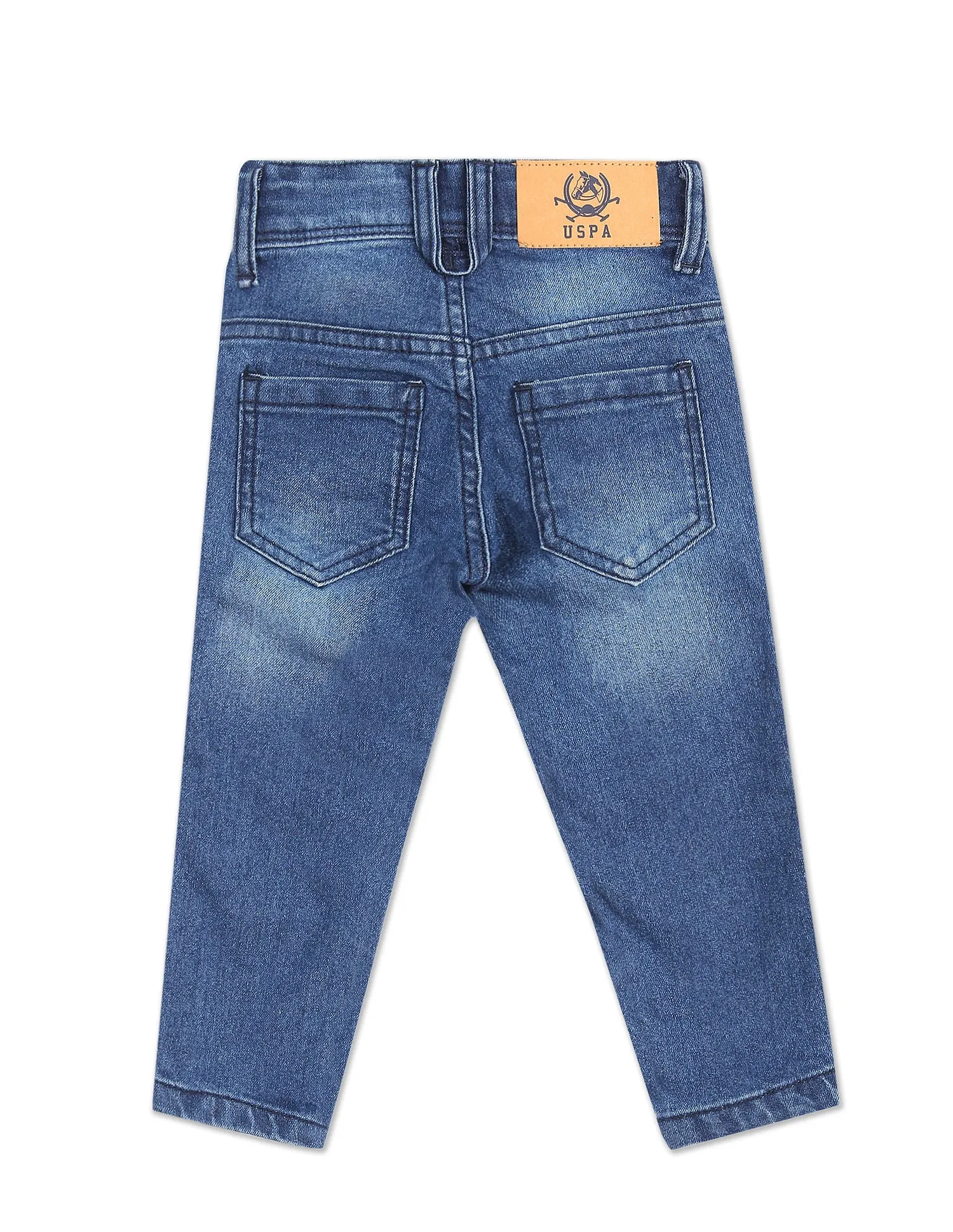 Boys Blue Skinny Fit Stone Wash Jeans