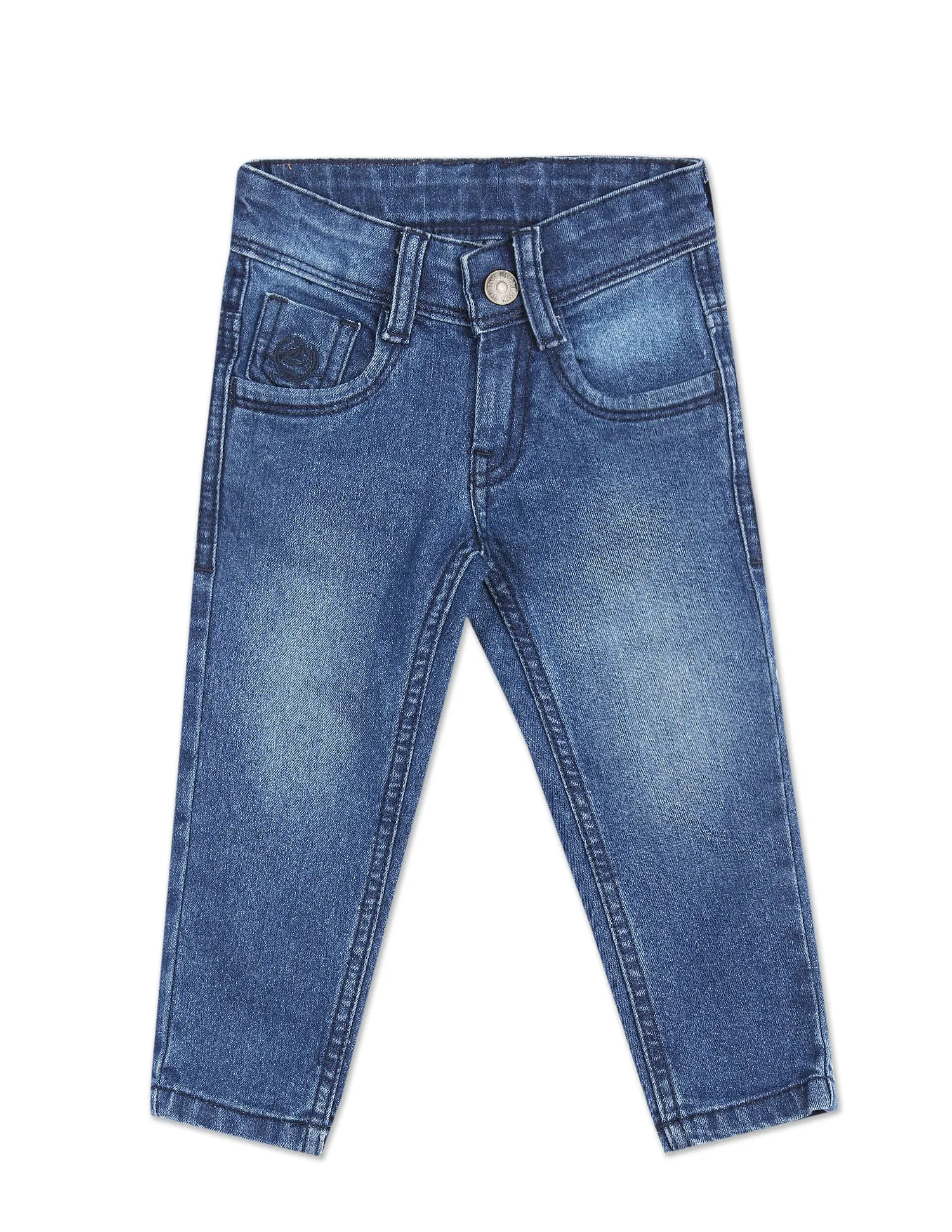 Boys Blue Skinny Fit Stone Wash Jeans