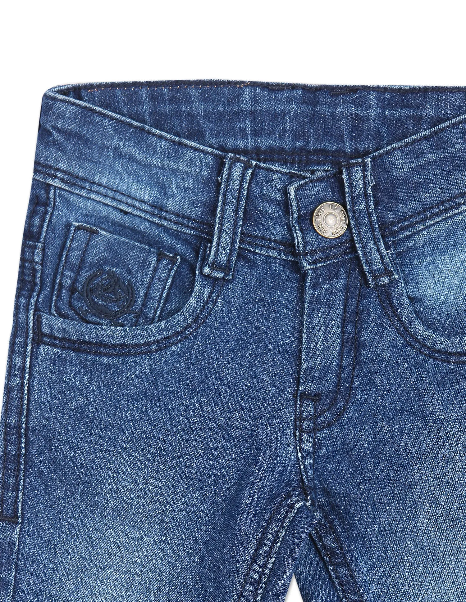 Boys Blue Skinny Fit Stone Wash Jeans