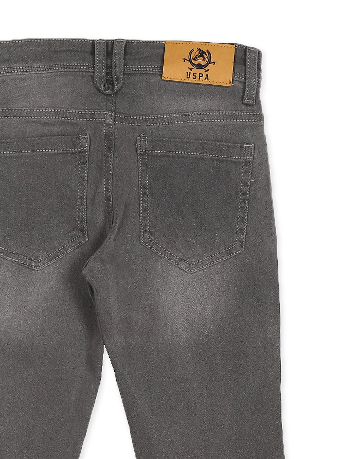 Boys Grey Mid Rise Skinny Fit Jeans