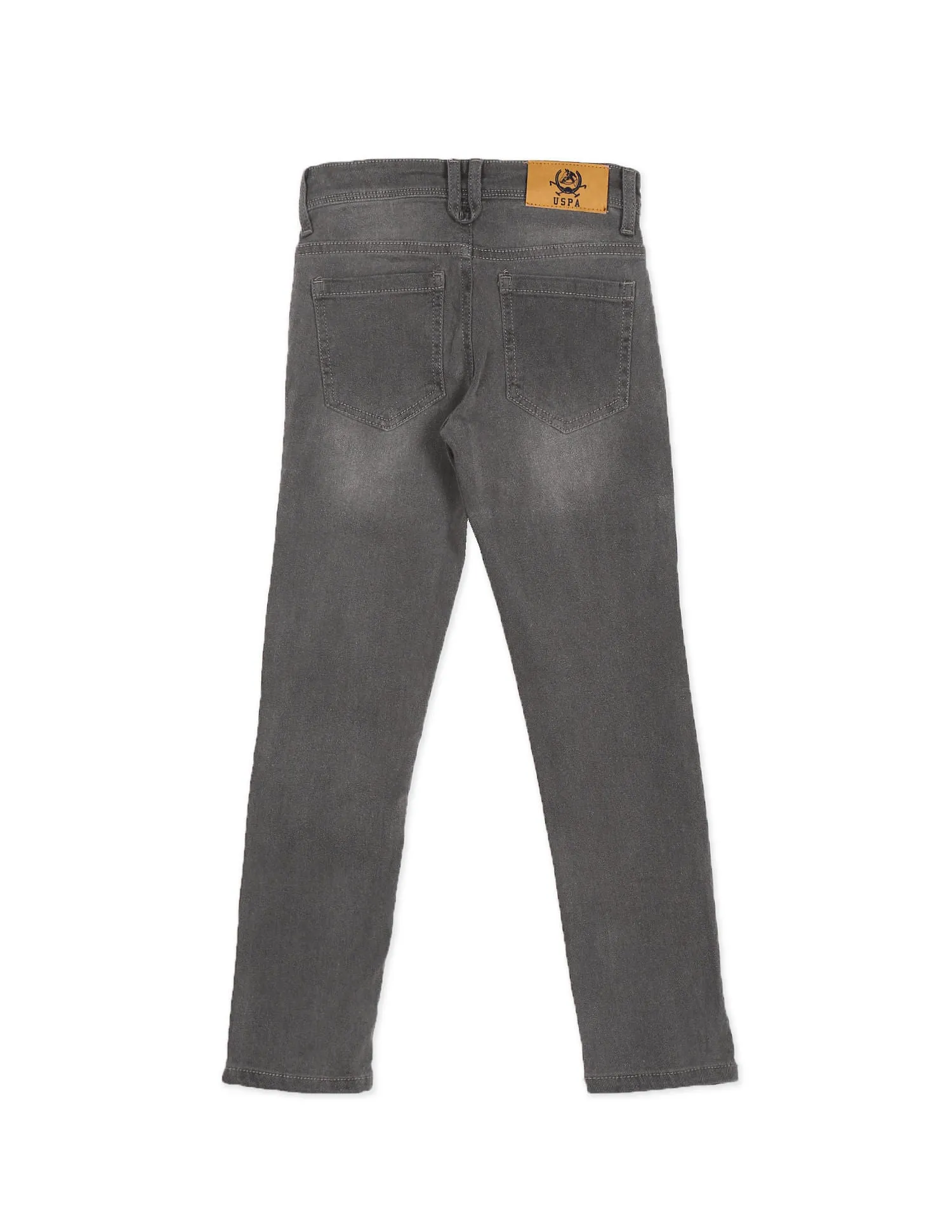 Boys Grey Mid Rise Skinny Fit Jeans