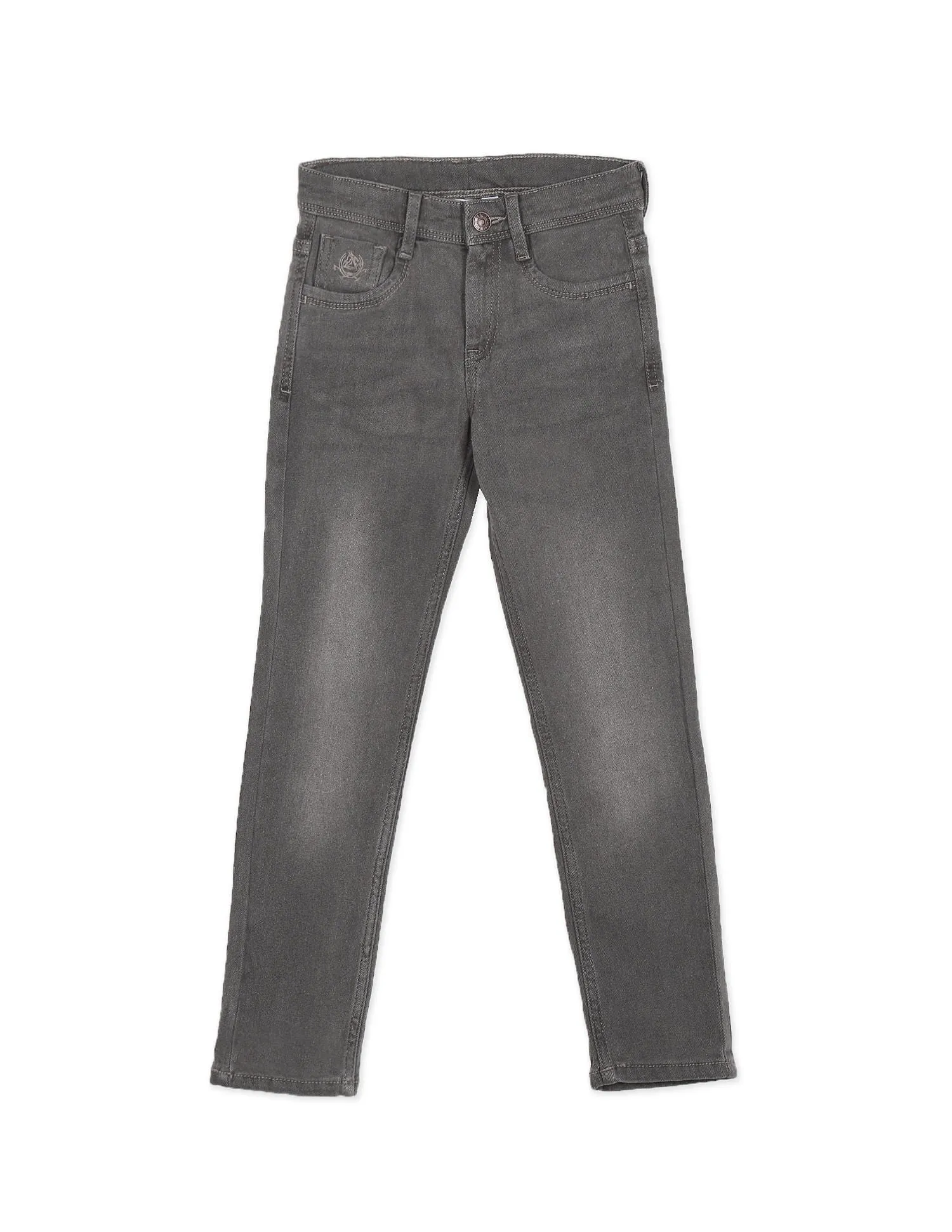 Boys Grey Mid Rise Skinny Fit Jeans