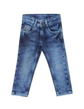 Boys Mid Rise Acid Wash Skinny Fit Jeans