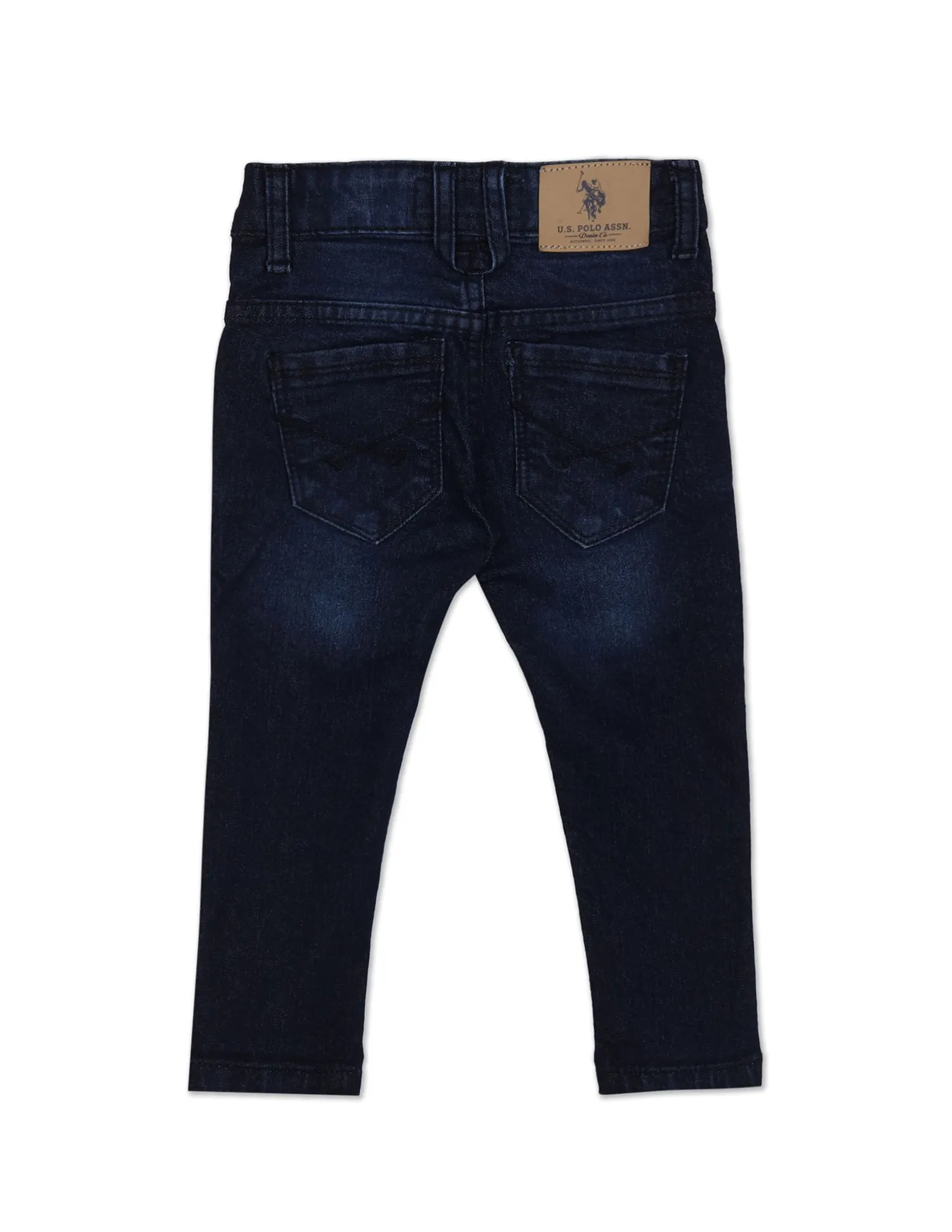 Boys Mid Rise Skinny Fit Distressed Jeans