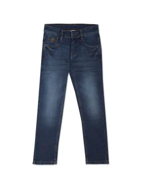 Boys Mid Rise Stone Wash Skinny Fit Jeans