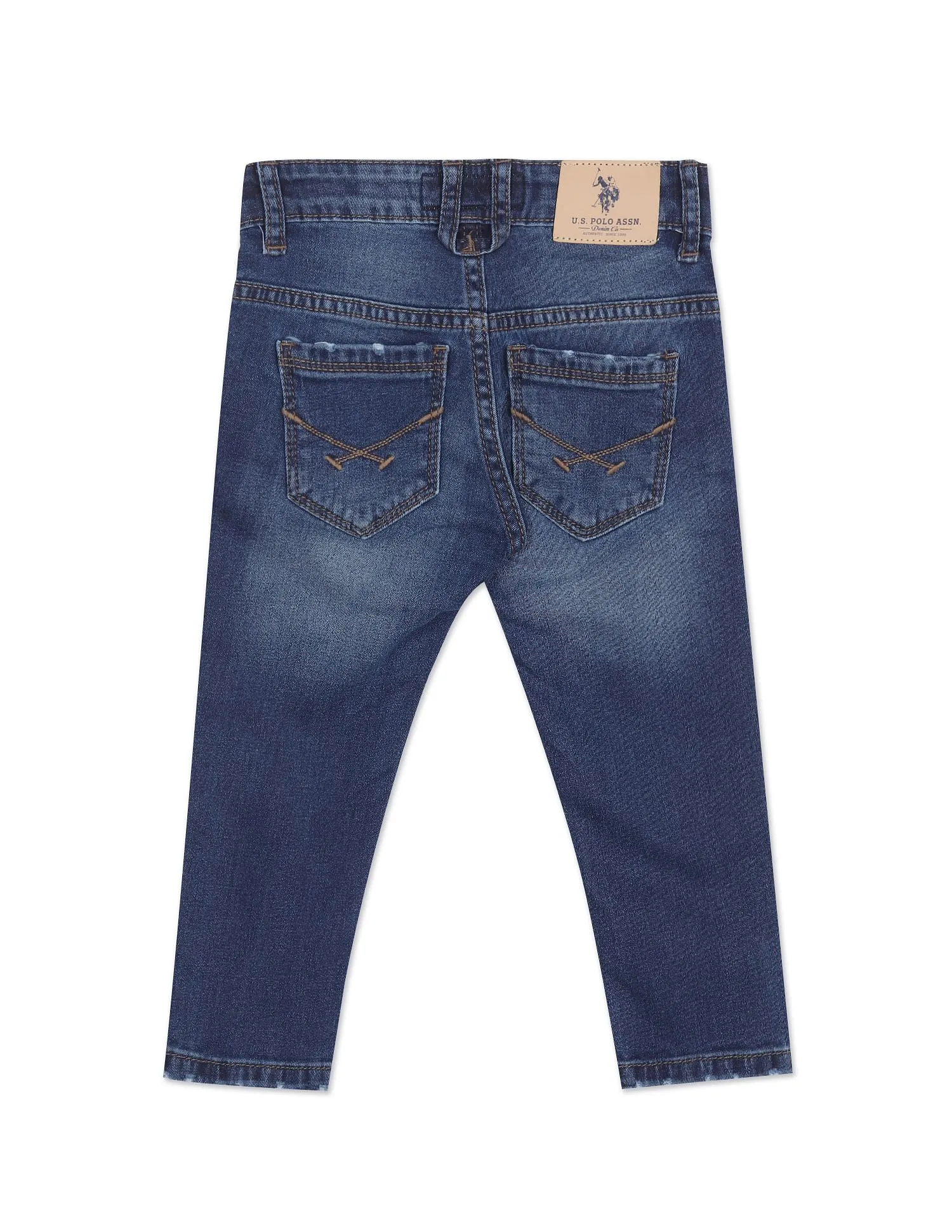 Boys Skinny Fit Lightly Distressed Jeans