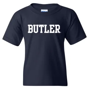 Butler University Bulldogs Basic Block Youth Short Sleeve T Shirt - Navy