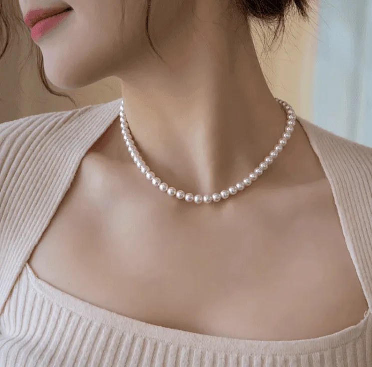 Classic Evergreen Pearl Strand Necklace