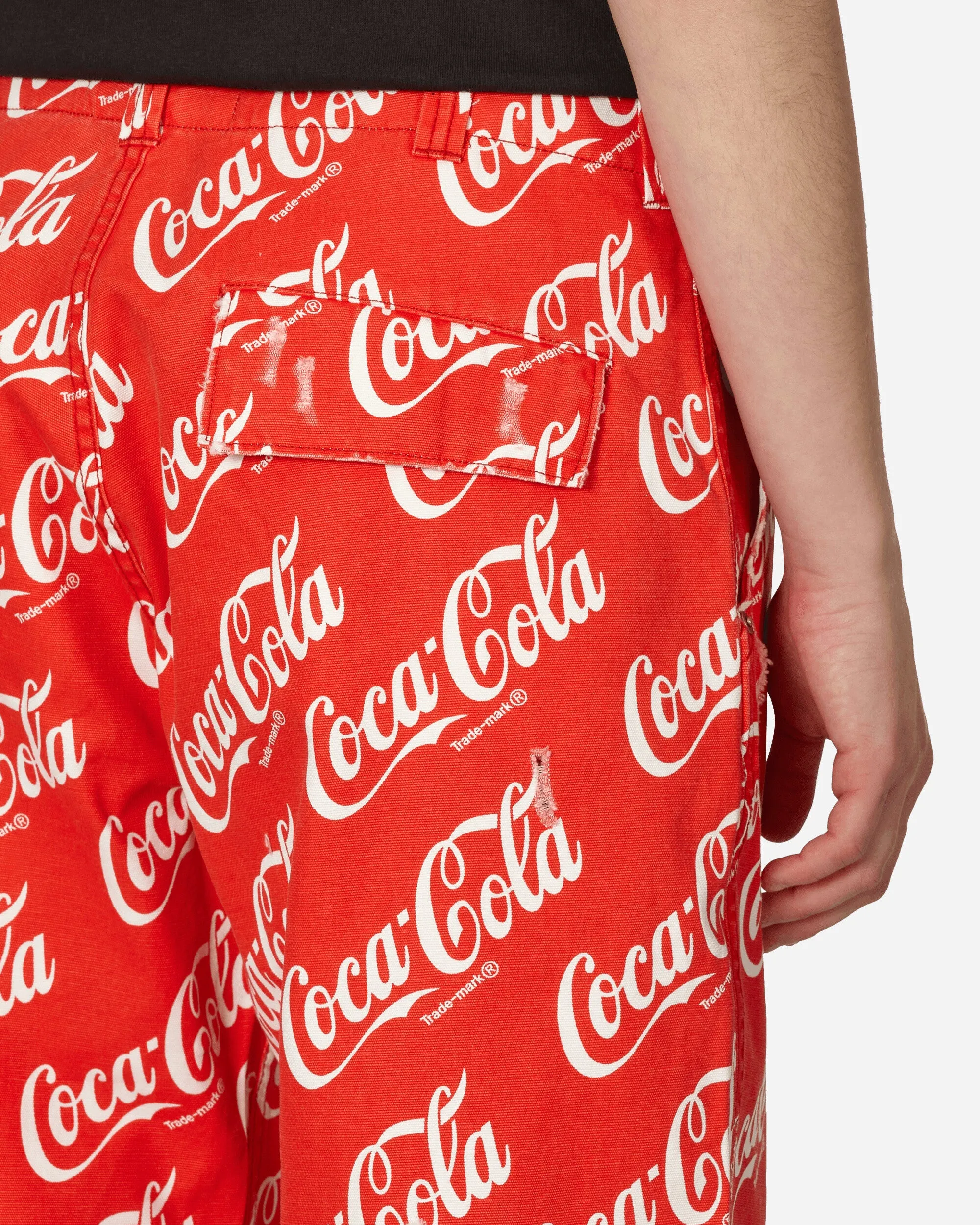 Coca-Cola Printed Canvas Shorts Red