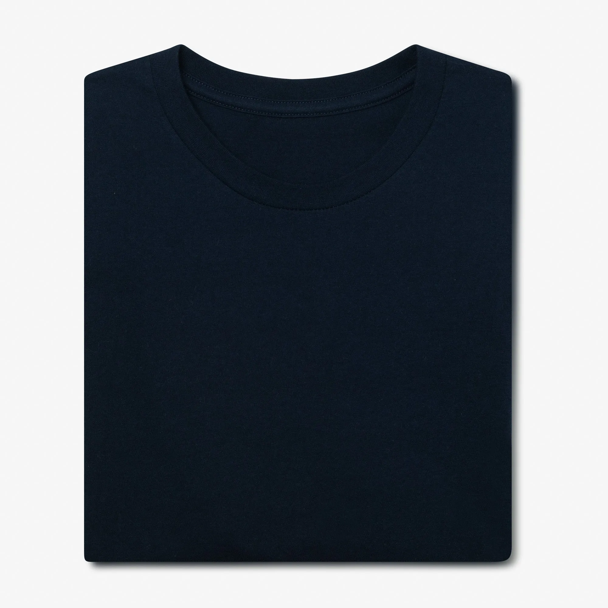 Cotton Long Sleeves T-Shirt in Navy