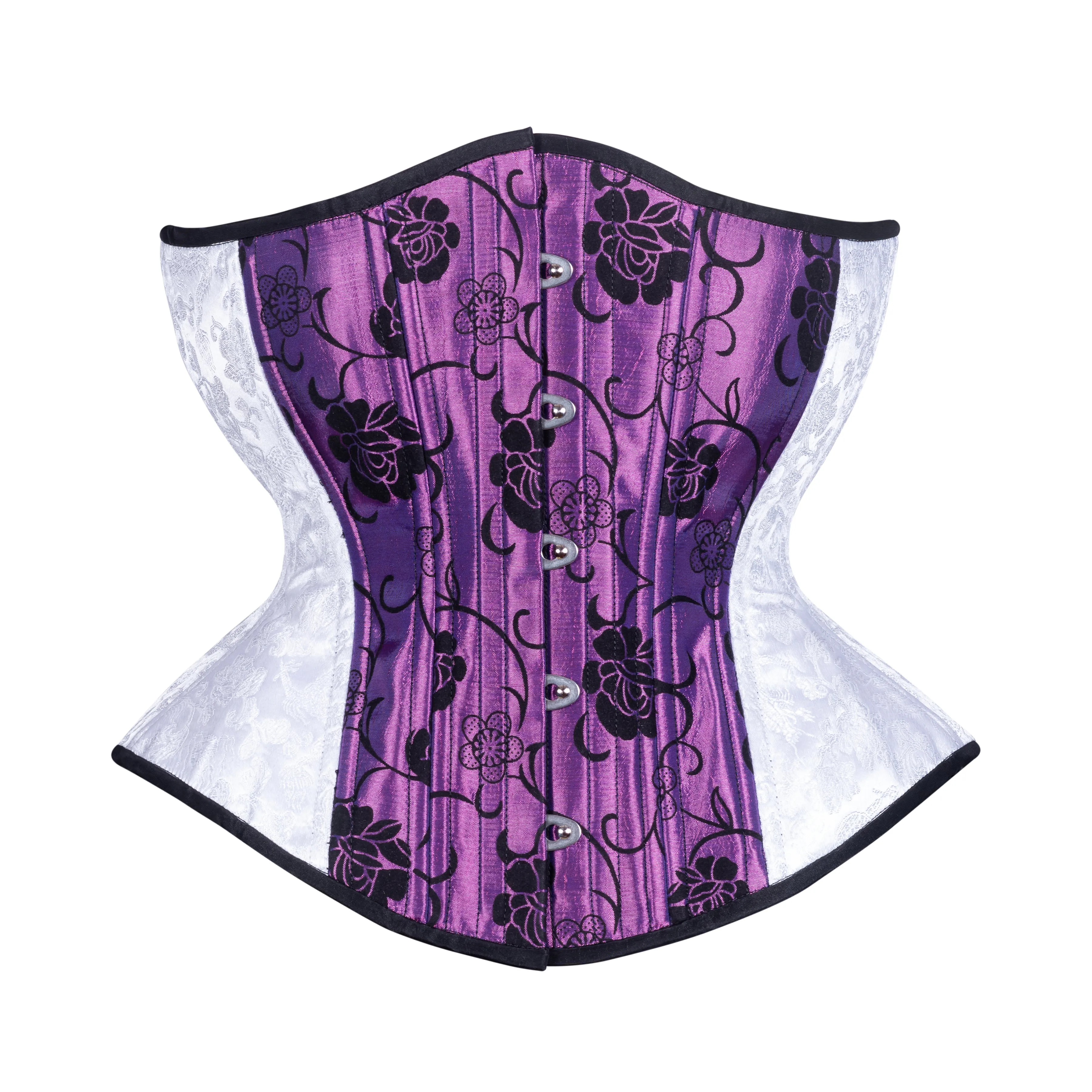 Crisp Purple Novice Corset, Hourglass Silhouette, Regular