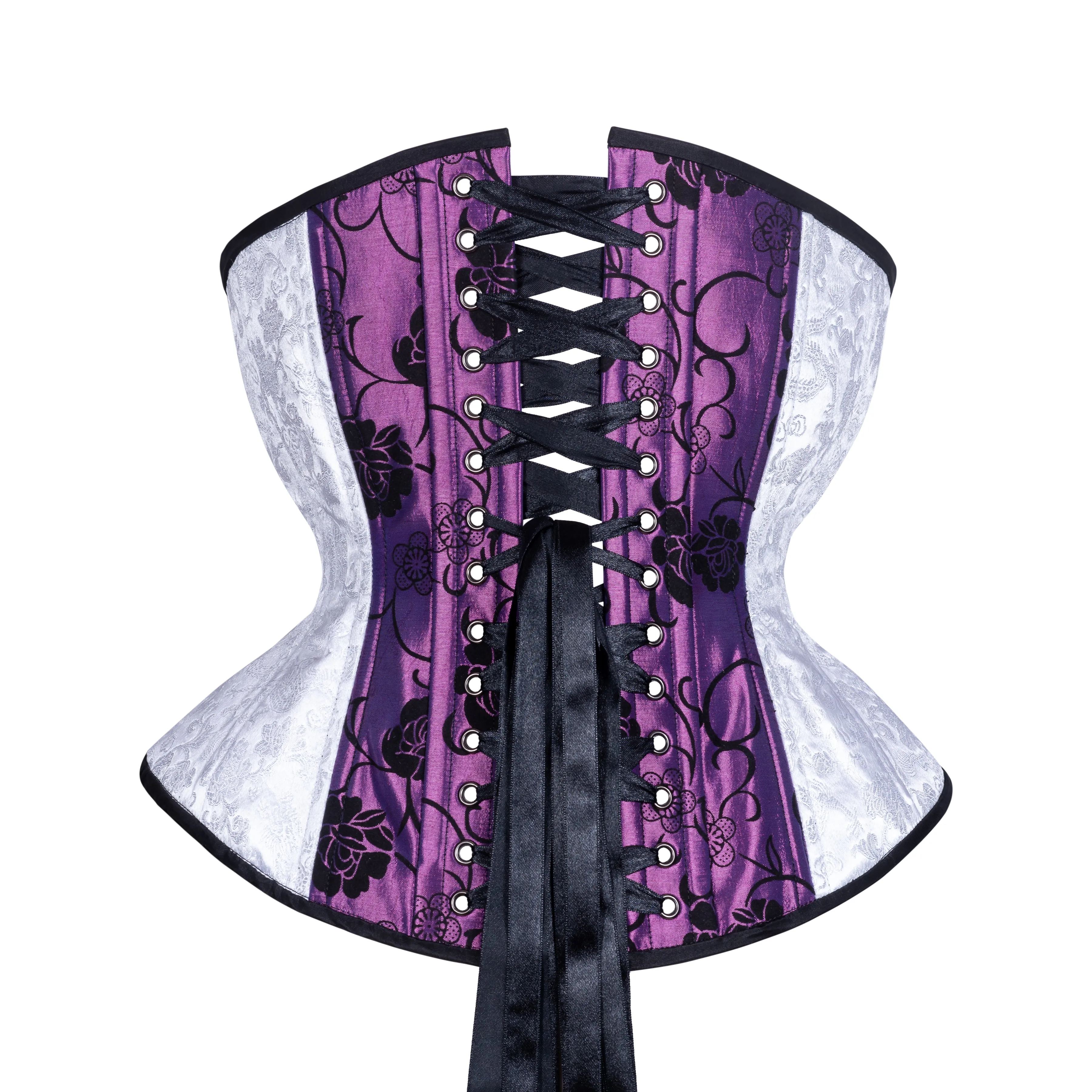 Crisp Purple Novice Corset, Hourglass Silhouette, Regular