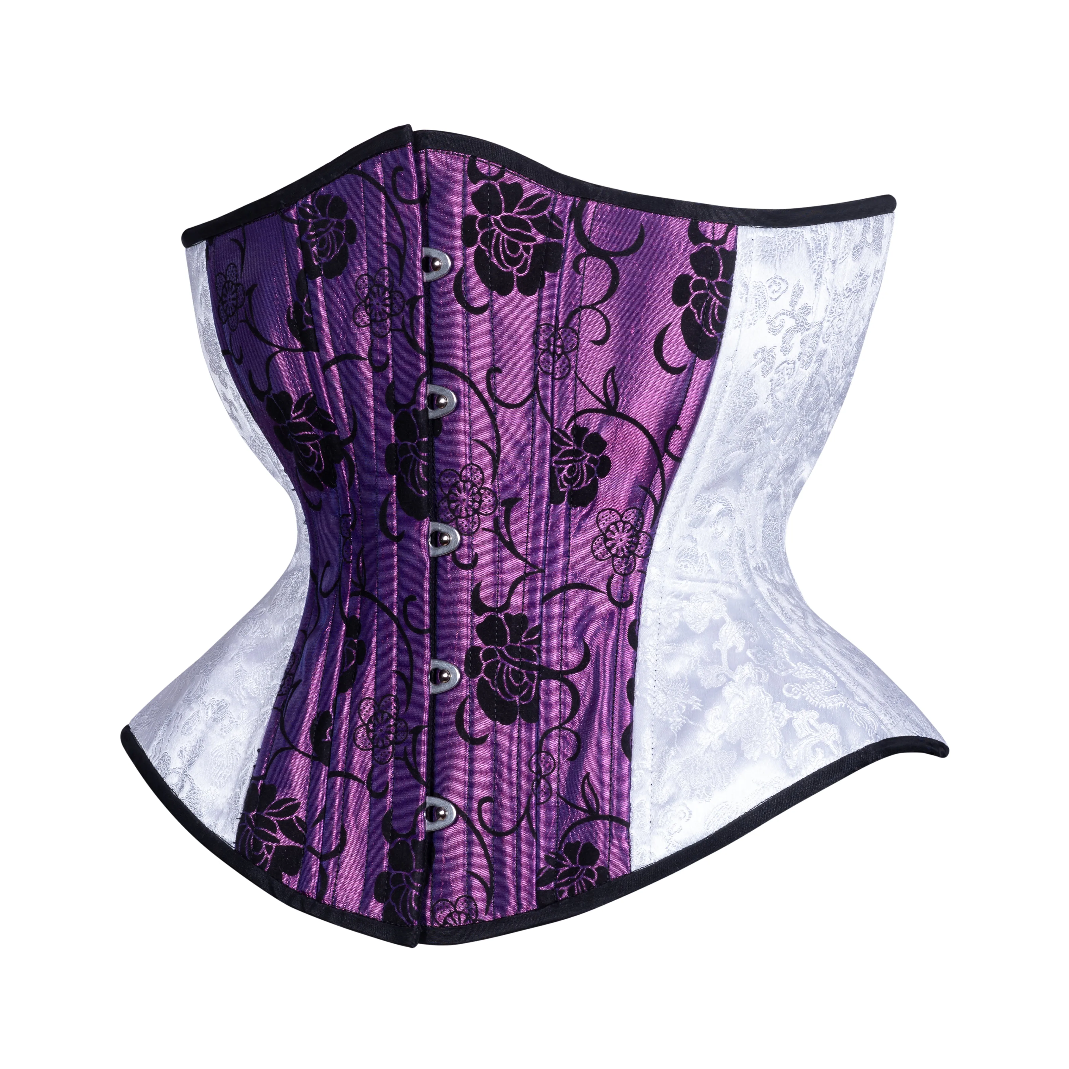 Crisp Purple Novice Corset, Hourglass Silhouette, Regular