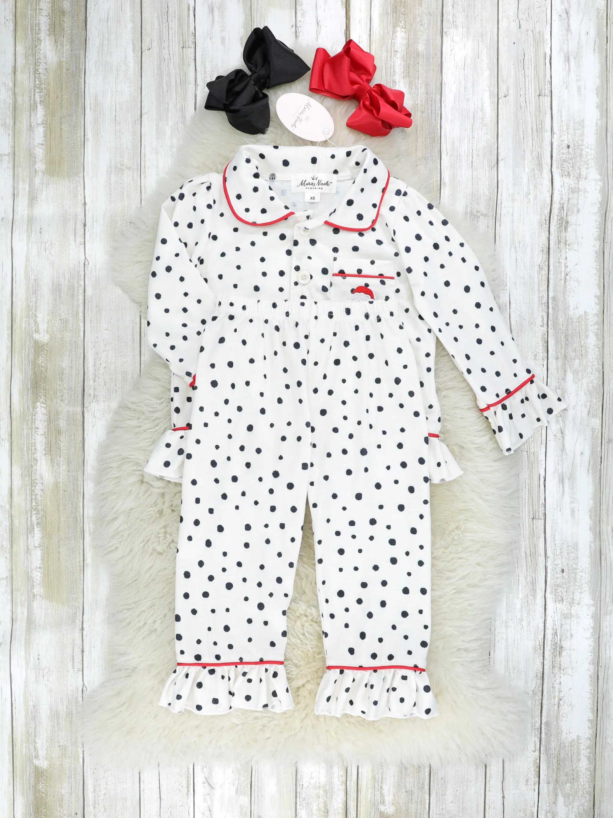 Dalmatian Santa Pocket Pajamas - Boys & Girls