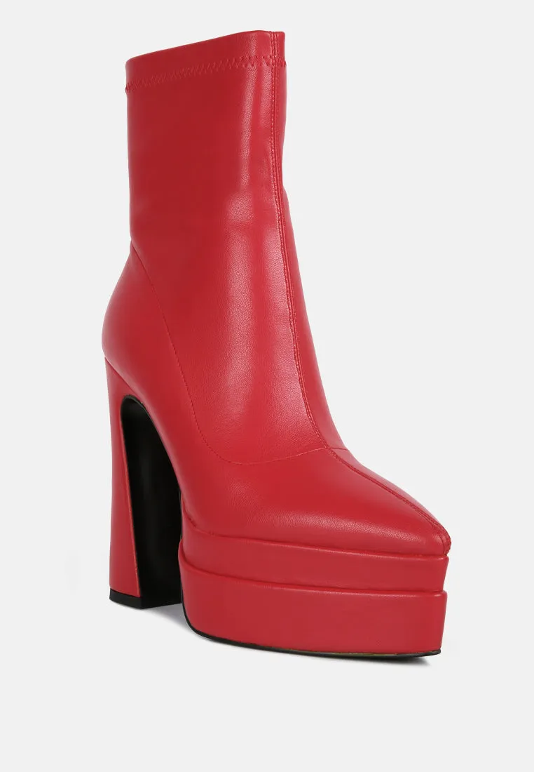 Dextra High Platform Ankle Boots