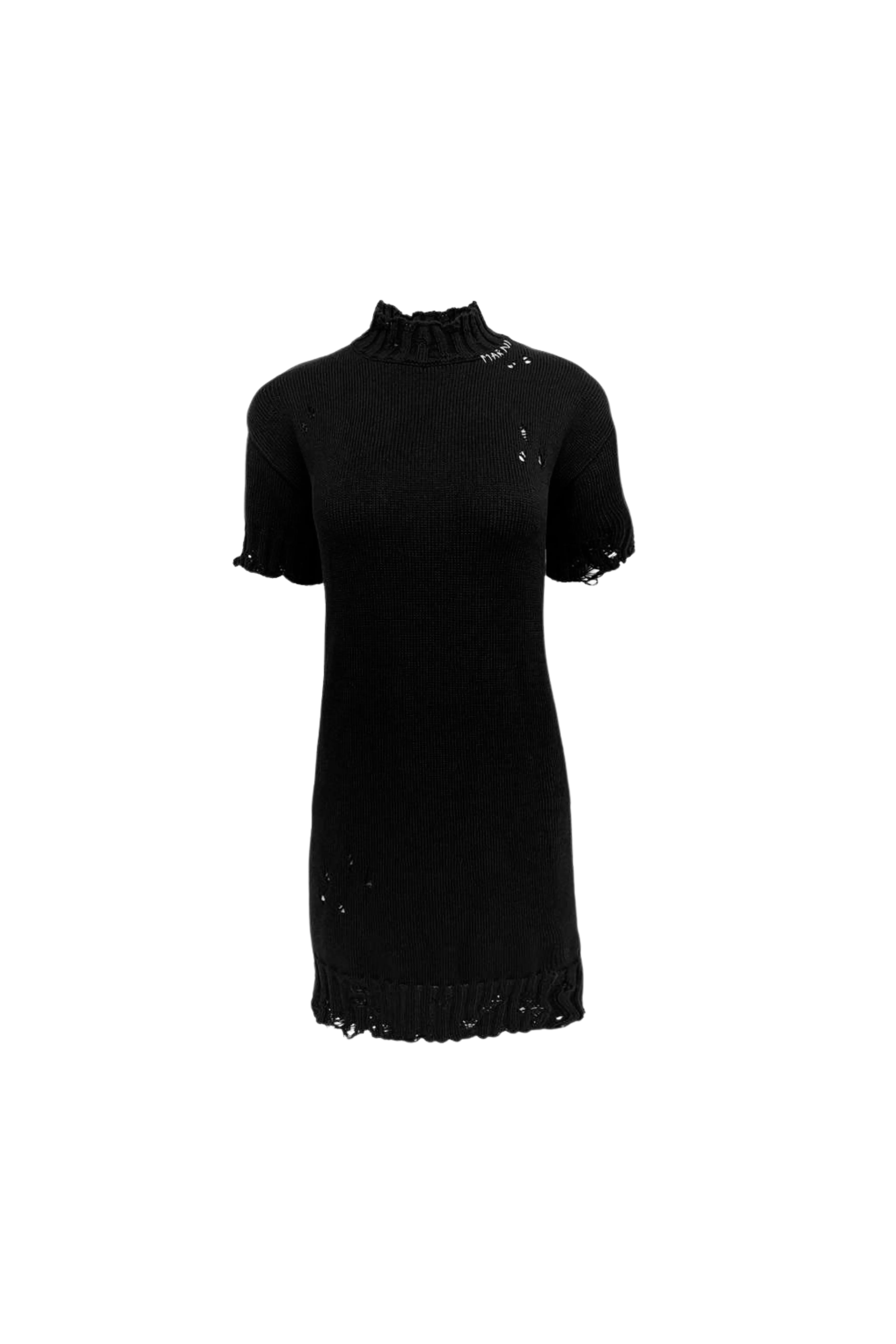 Dishevelled Cotton Knit Dress