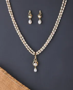 Elegant Real Pearl Necklace Set