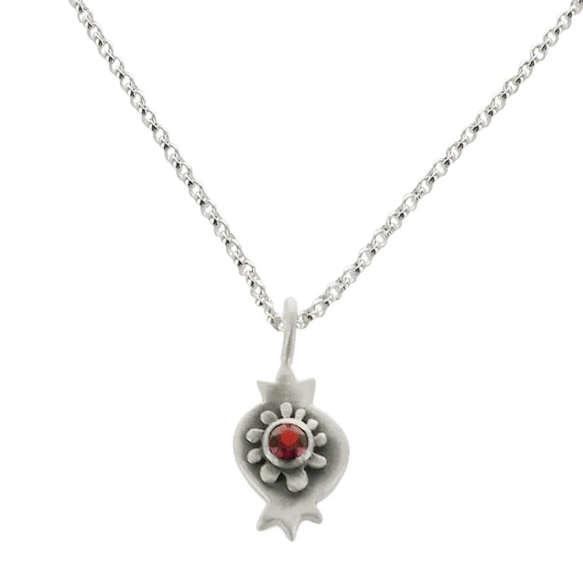 Emily Rosenfeld Pomegranate Sterling Silver Necklace With Garnet