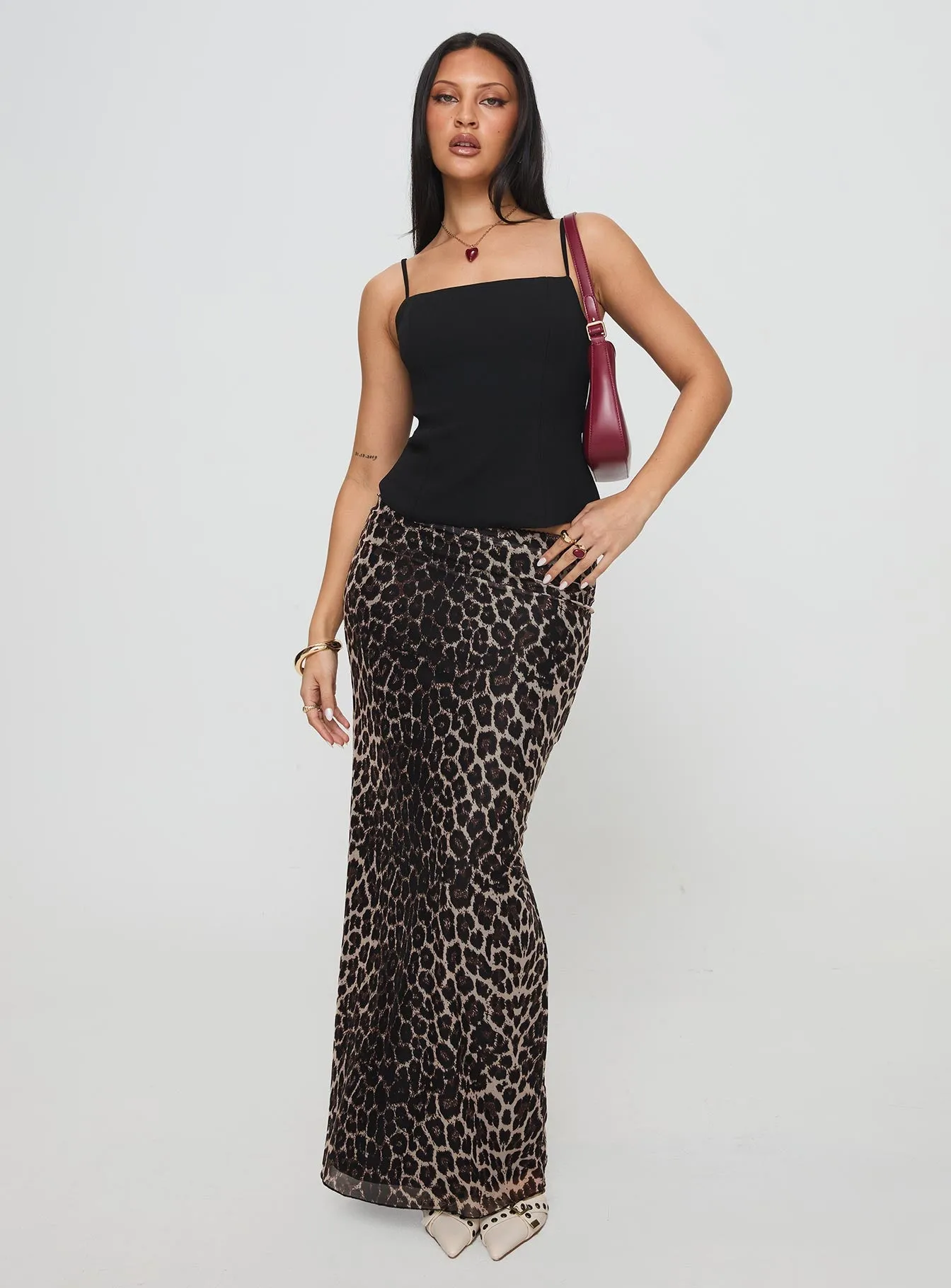 Ergo Maxi Skirt Leopard