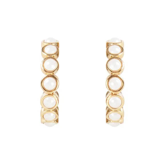 FAIRLEY Crystal Maxi Hoops PEARL