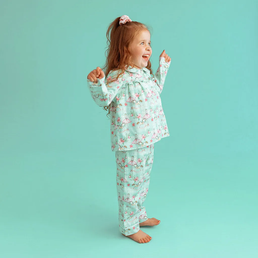 Farrah Flannelette Ruffled Pajama Set