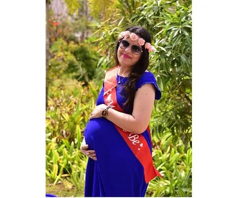 G138, Royal Blue Maternity Shoot Baby Shower Gown Size(All)