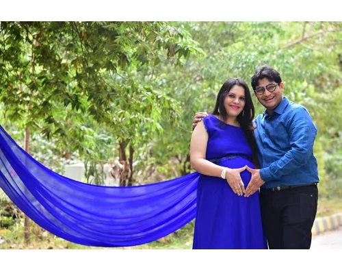 G138, Royal Blue Maternity Shoot Baby Shower Gown Size(All)