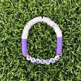 GAMEDAY BRACELET PURPLE/WHT GRY/GREY