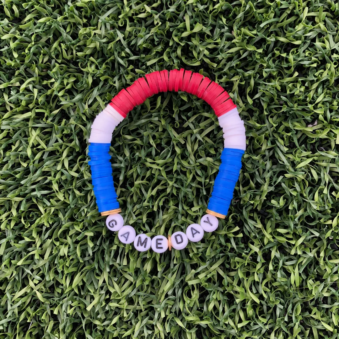 GAMEDAY BRACELET SET BLUE/WHITE/CRIMSON