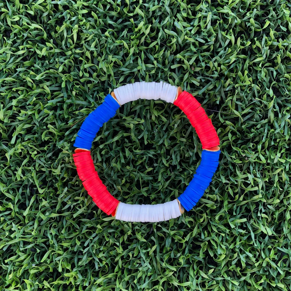 GAMEDAY BRACELET SET BLUE/WHITE/RED