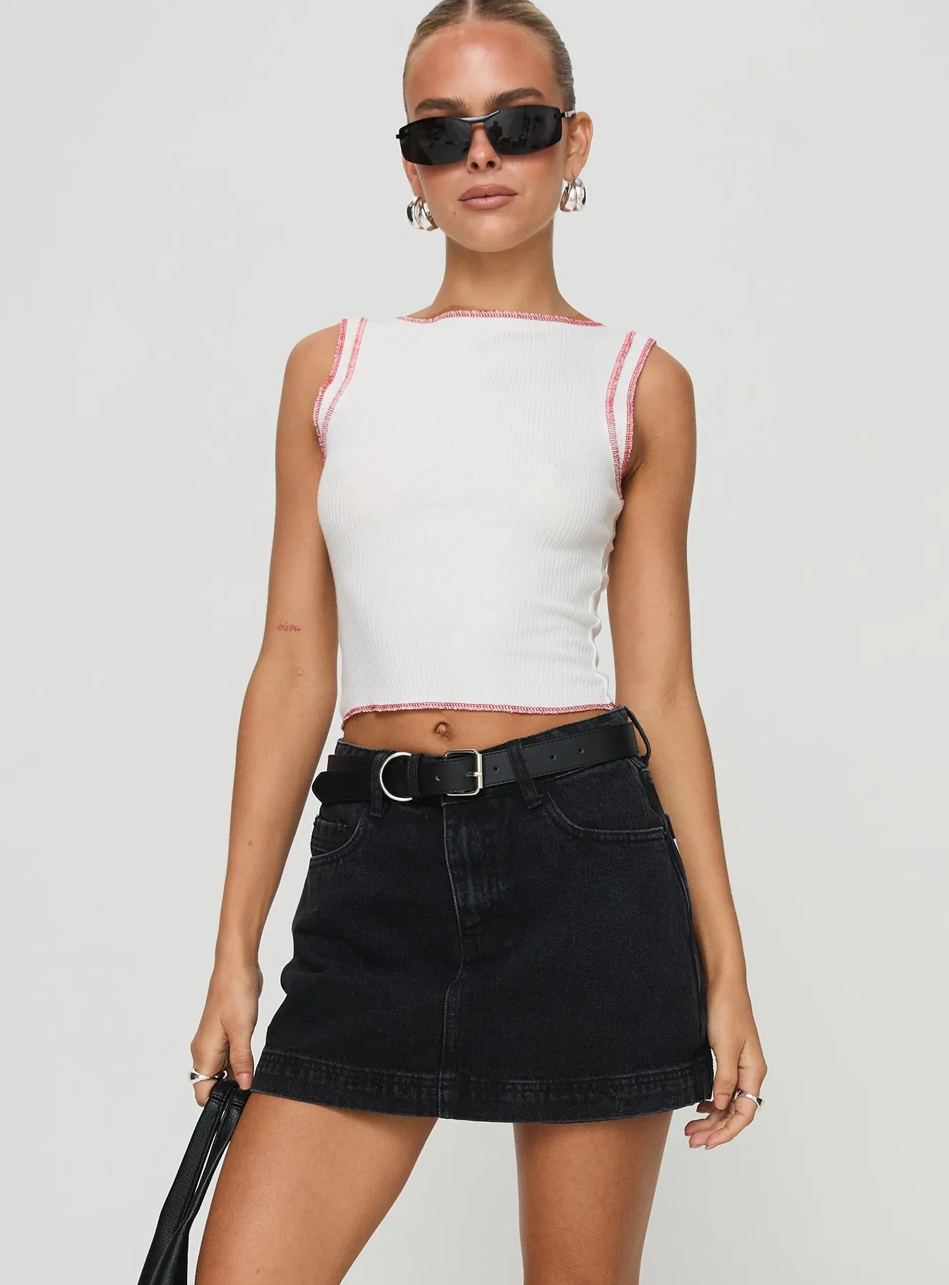 Gazelle Denim Skort Washed Black