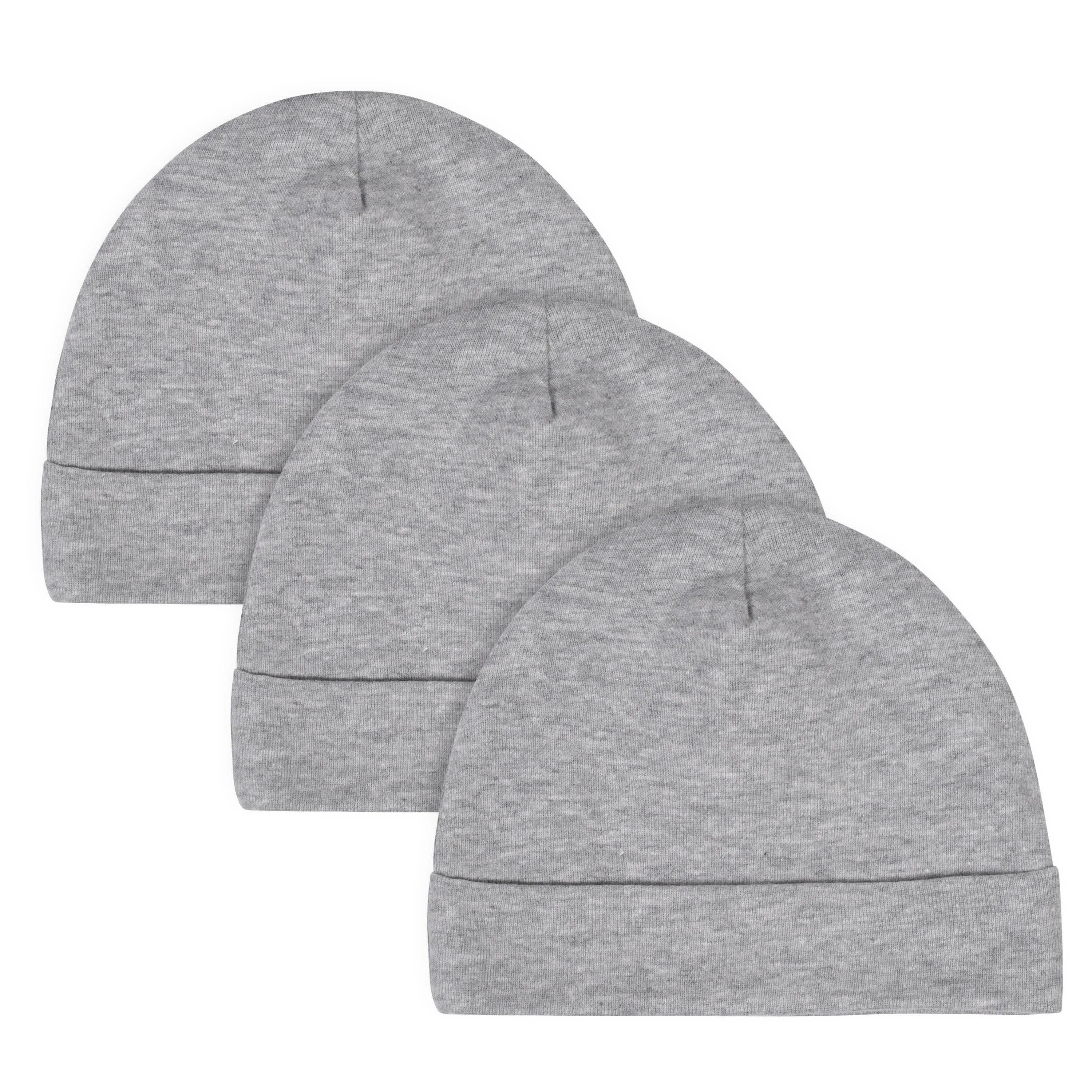 Gerber 3-Pack Baby Neutral Gray Crafting Caps