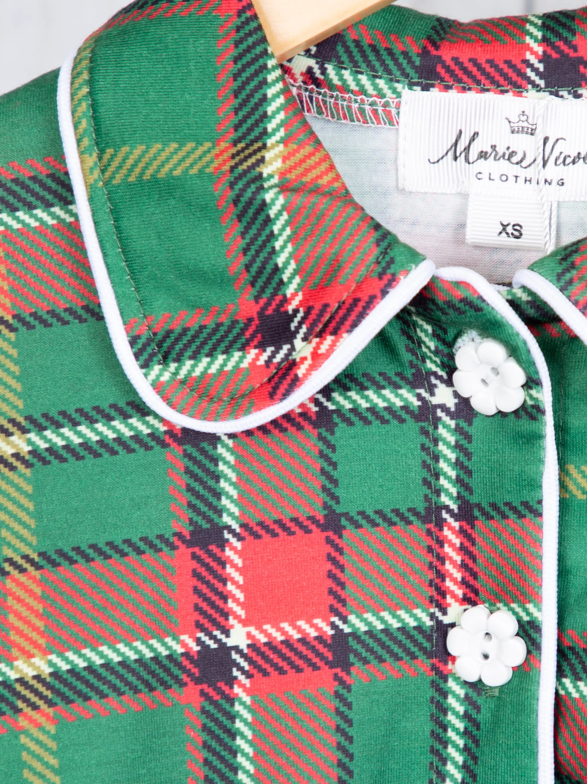 Green & Red Plaid Ruffle Pajamas