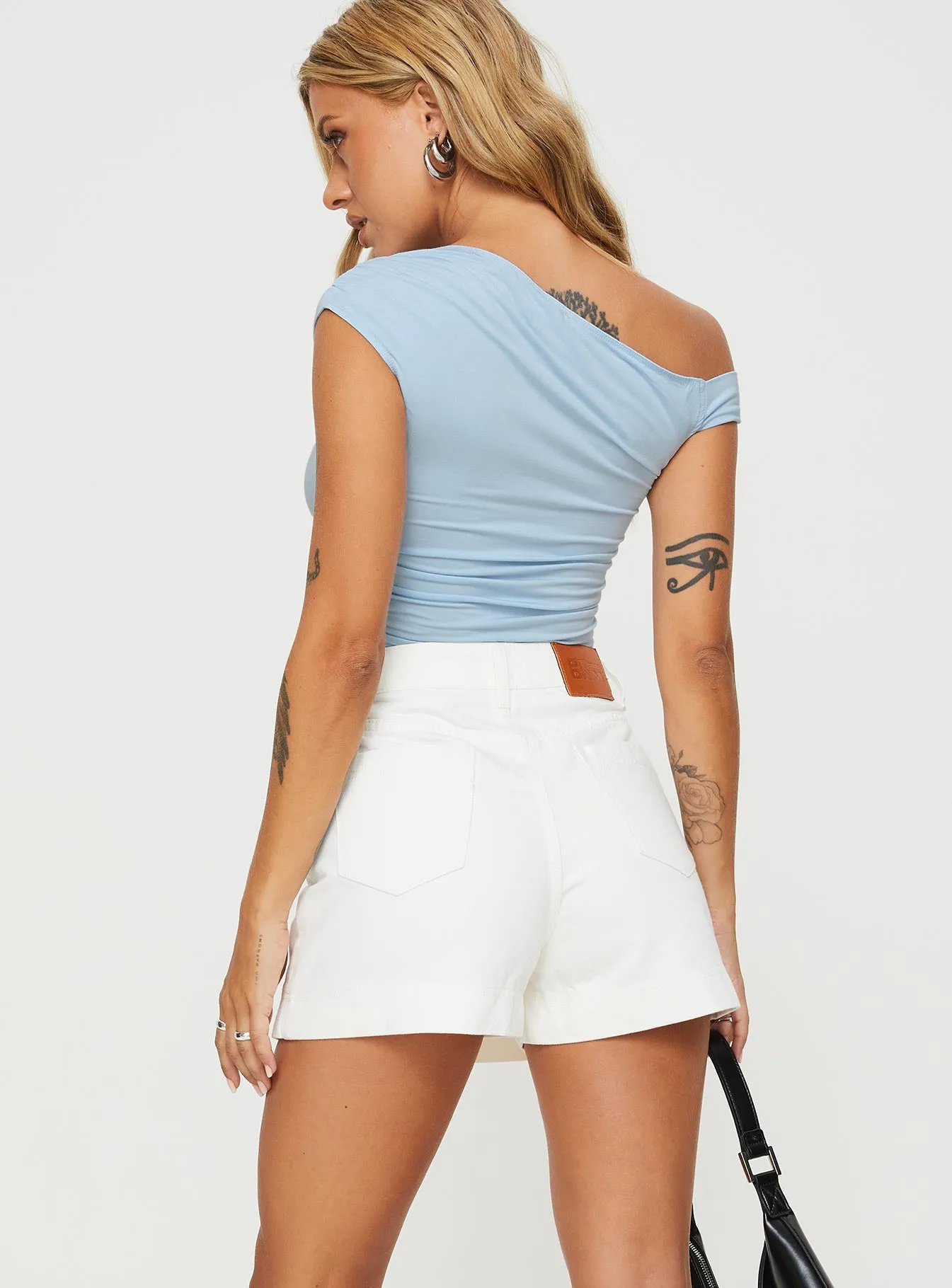 Heuston Denim Skort White Denim